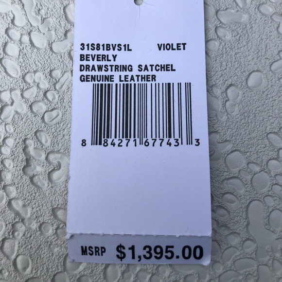 Michael Kors Beverly Drawstring Satchel Violet - Picture 7 of 9